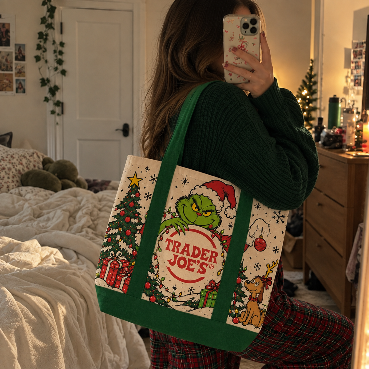 Grinch Trader Joe's Tote
