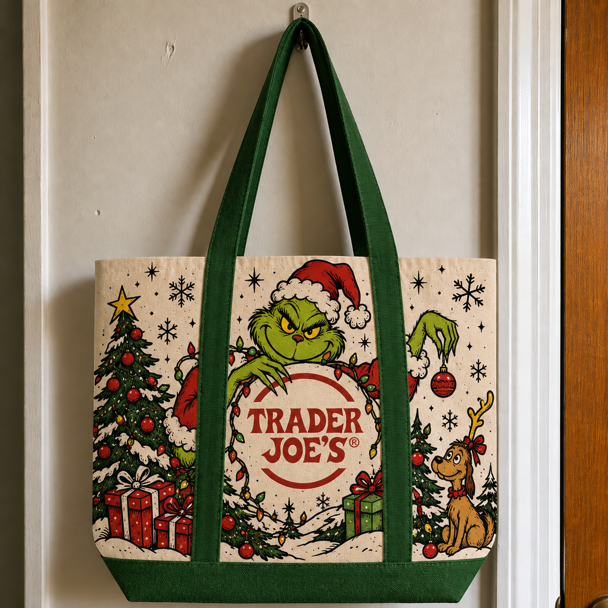 Grinch Trader Joe's Tote