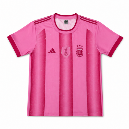 Rhinestone Pink Messi World Cup Jersey