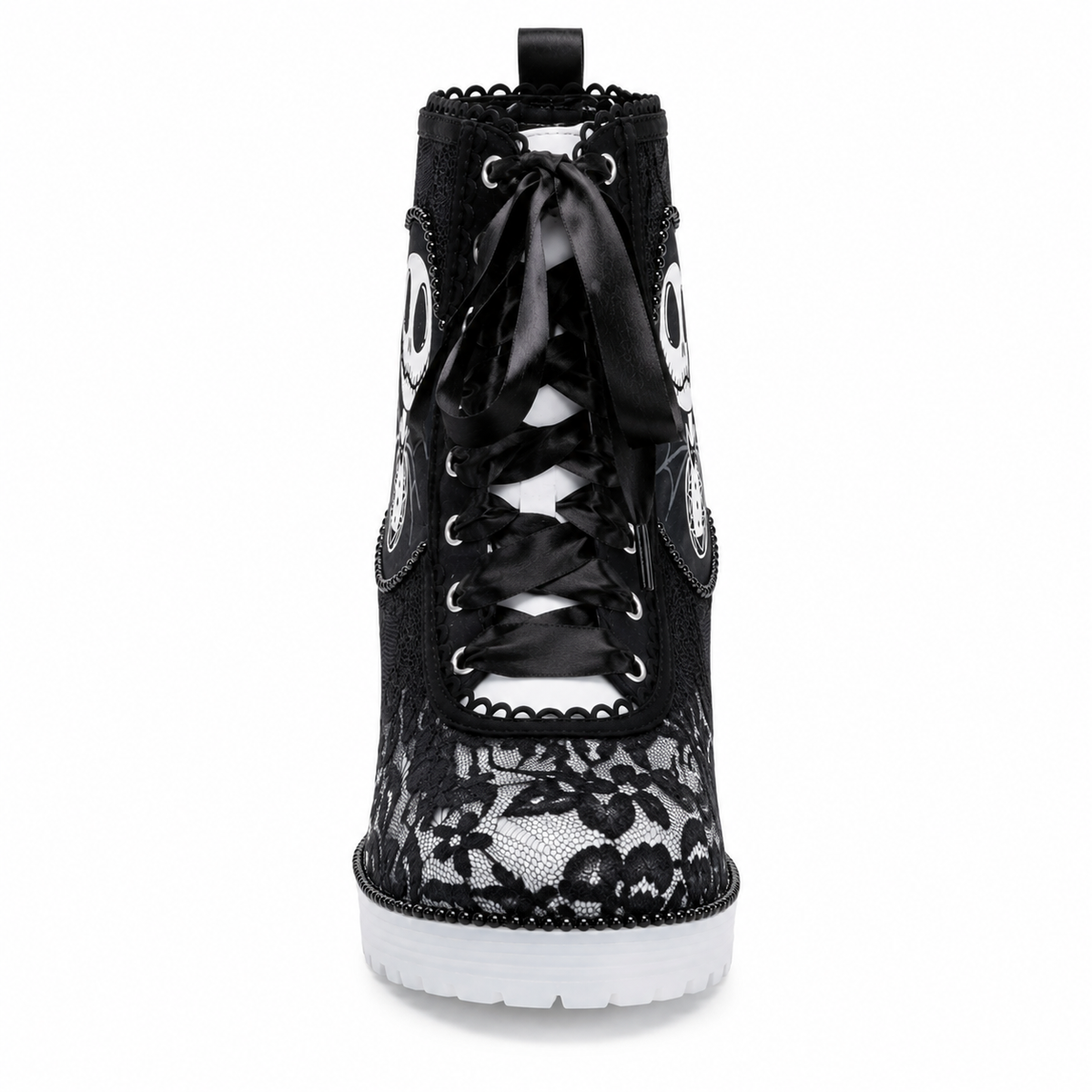 Gothic Lace Jack Skellington Boots