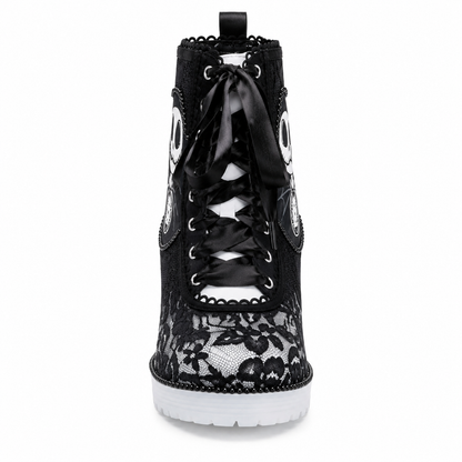 Gothic Lace Jack Skellington Boots