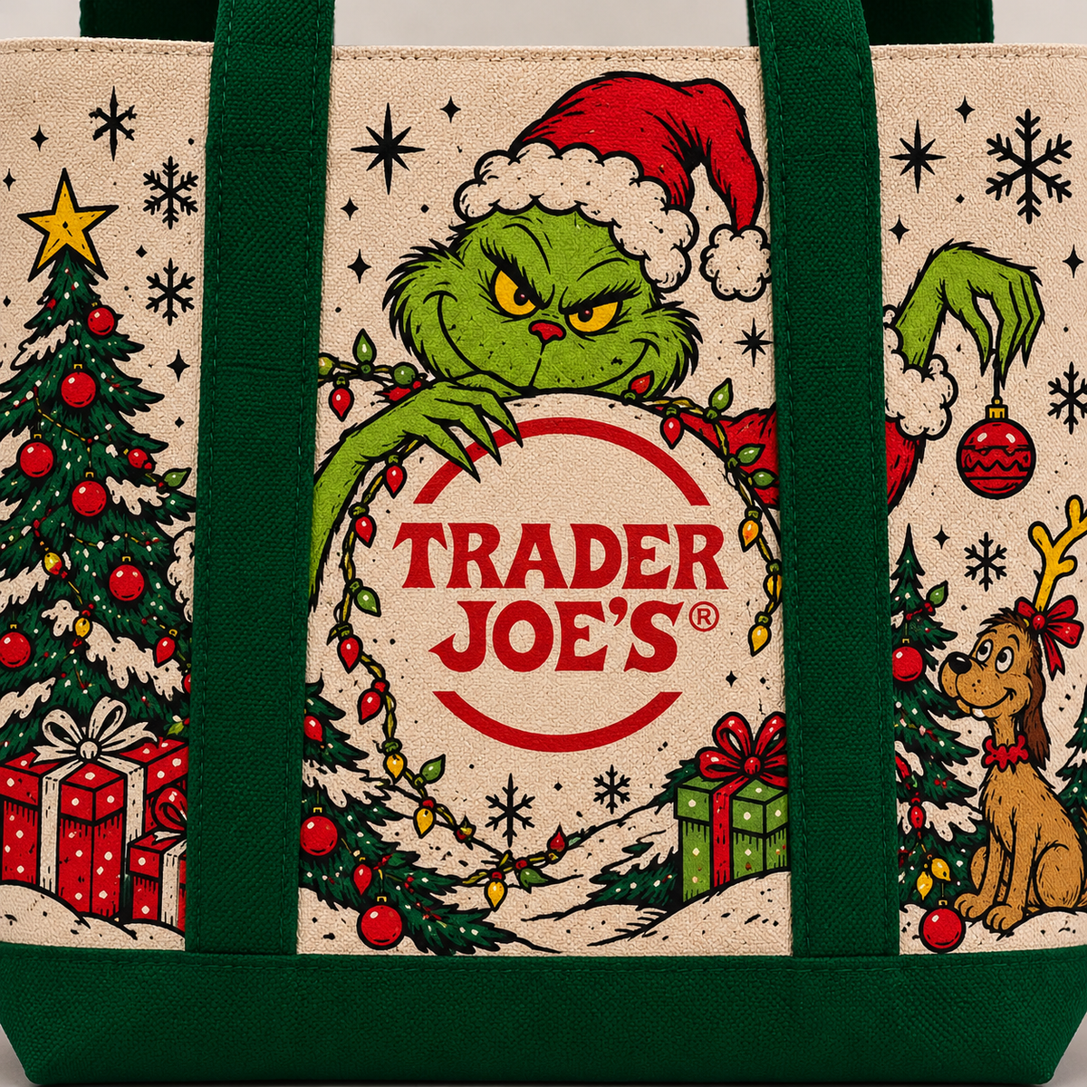 Grinch Trader Joe's Tote