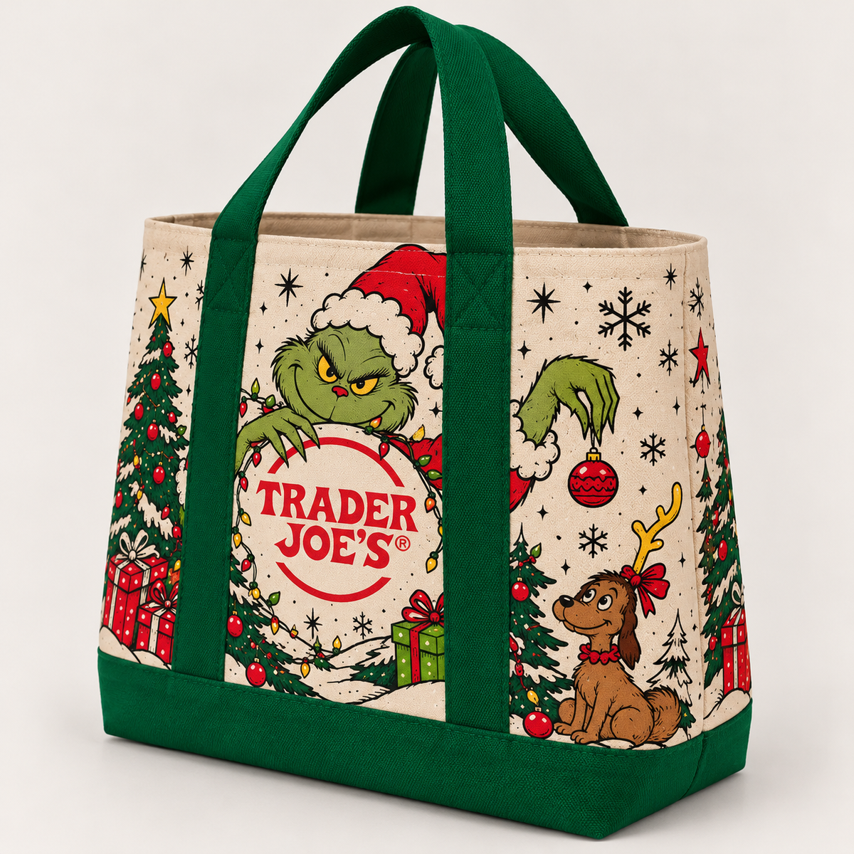 Grinch Trader Joe's Tote
